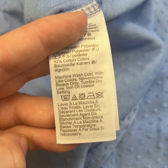 J Crew blue flutter sleeve top - Picture 9 of 12